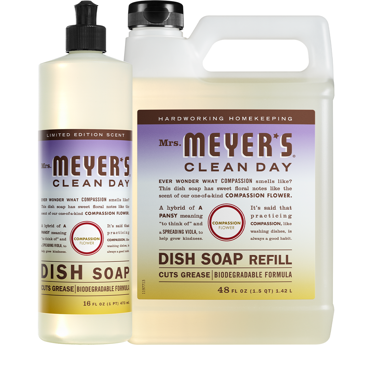 Compassion Flower Dish Soap & Refill Set